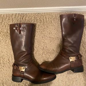 Tall Brown Leather Boots by Ecco